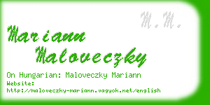 mariann maloveczky business card